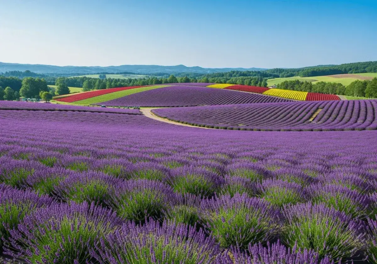 Lavender fields in Furano near Villa Matsu