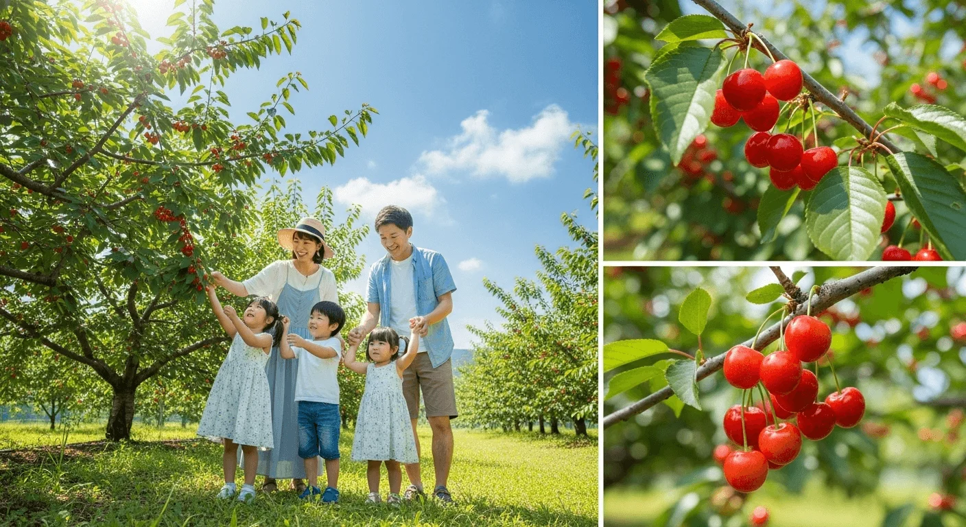 Cherry picking at a Furano farm